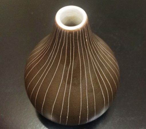 JS Mocha Scratched Vase Medium