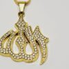 Allah Pendant with Chain and Zircon Stones for Modern Women and Girls