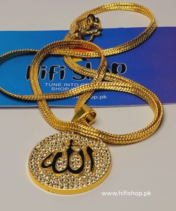 Allah Pendant with Chain and Zircon Stones for Modern Women and Girls