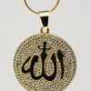 Allah Pendant with Chain and Zircon Stones for Modern Women and Girls