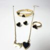 Elegant Heart-Shaped Jewelry Set for Women and Girls