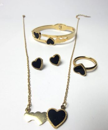 Elegant Heart-Shaped Jewelry Set for Women and Girls