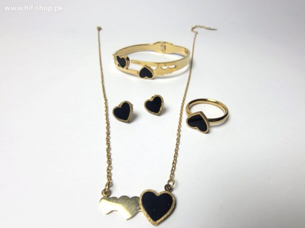 Elegant Heart-Shaped Jewelry Set for Women and Girls