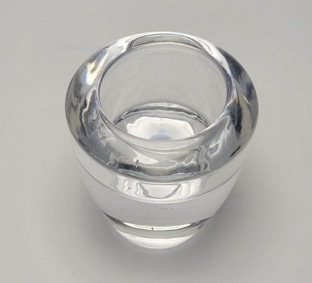 Glass Thick Cone-Shaped Tealight Candle Holder