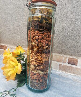 Organic Mixture of Dried Flower and Herbs Heavy Bottle Jar