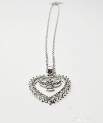 Sparkling Heart-shaped Zirconia Pendant for Women and Girls