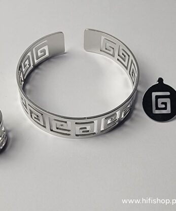 Stainless Steel Bracelet with Earrings and Rings