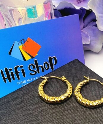 Twisted Hoops Earrings for Women and Girls