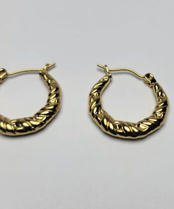 Twisted Hoops Earrings for Women and Girls