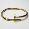 Gold-plated solid nail bracelet