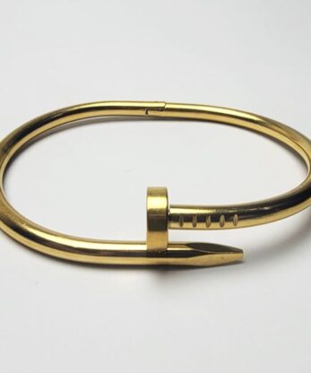 Gold-plated solid nail bracelet