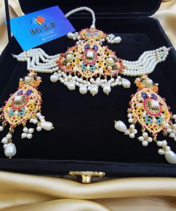 gold-plated necklace chokar set