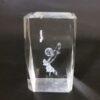 3D laser engraved crystal glass paperweight