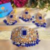 Blue Kundan Chokar Set