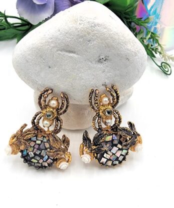 Crab-Style Multicolor Turkish Earrings