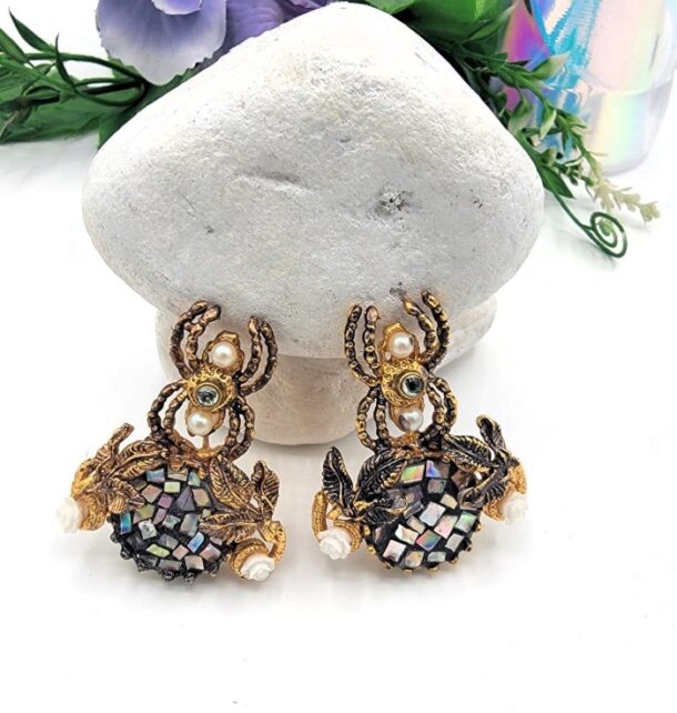 Crab-Style Multicolor Turkish Earrings