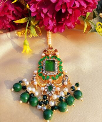 Luxurious Green Color Chokar Set