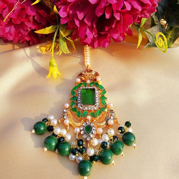 Luxurious Green Color Chokar Set