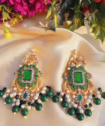 Luxurious Green Color Chokar Set