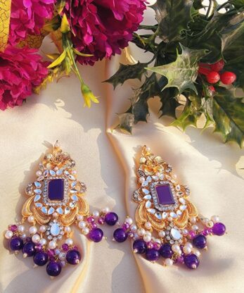 Kundan Chokar Set with Earrings and Tikka