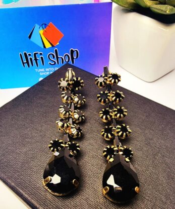 Long Drop Earrings Black Colors 5