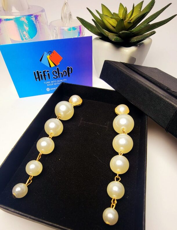 Long pearl drop earrings (2)