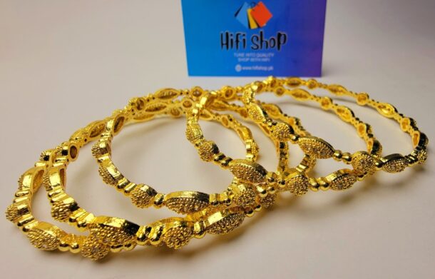 Shimmering Gold Polished Regal Bangles