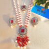 Red Color Maala Set Jewelry Design in Pakistan (1)