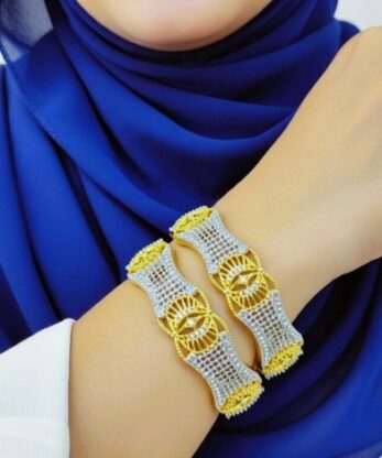 Shimmering 1-carat Kara Pair in Silver Color