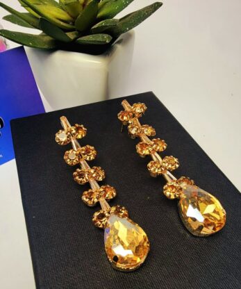 Sparkling Long Drop Earrings