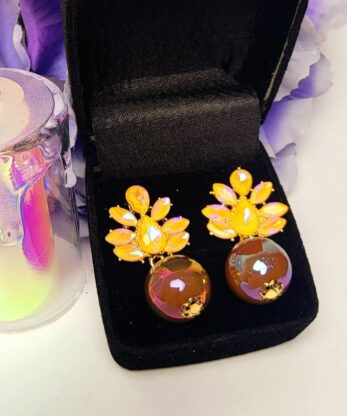 Trendy Fashion Earrings (Peach)