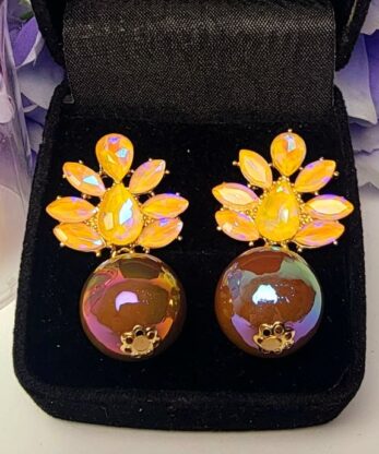 Trendy Fashion Earrings (Peach)