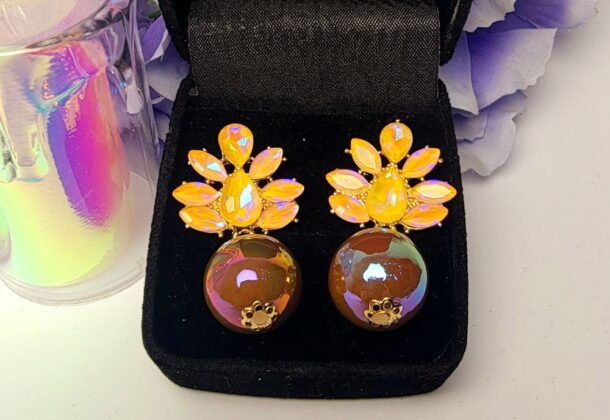 Trendy Fashion Earrings (Peach)