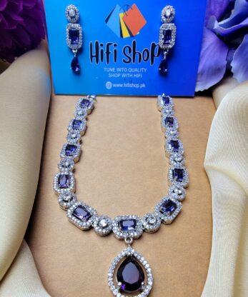 Dazzling One-Carat Necklace in Lavender Color