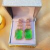 Elegant Dangle Fashion Earrings for Women and Girl (Green)