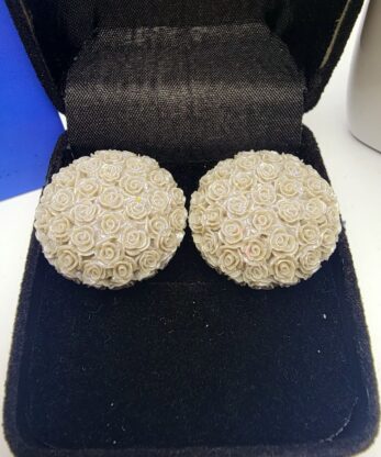 Grey earring studs