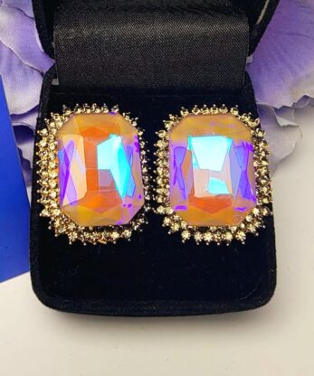 Aurora Borealis Earring Studs (Lilac)