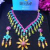 Multicolor Egyptian-style necklace with Matching Earrings