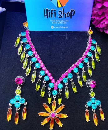 Multicolor Egyptian-style necklace with Matching Earrings