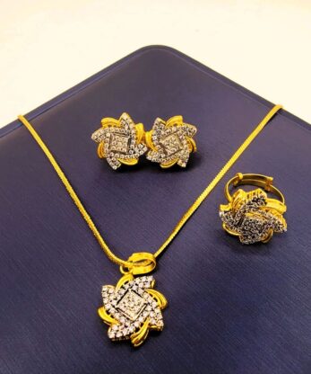 Dazzling Locket Combo Set in Pakistan with Chain & Adjustable Ring