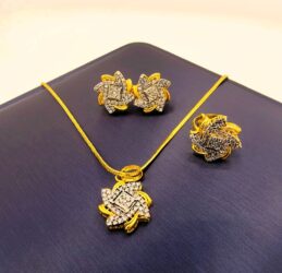 Dazzling Locket Combo Set in Pakistan with Chain & Adjustable Ring