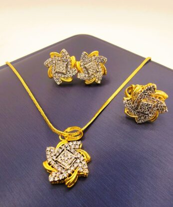 Dazzling Locket Combo Set in Pakistan with Chain & Adjustable Ring