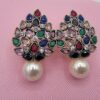 Dazzling Multi Color Pearl Drop Earrings