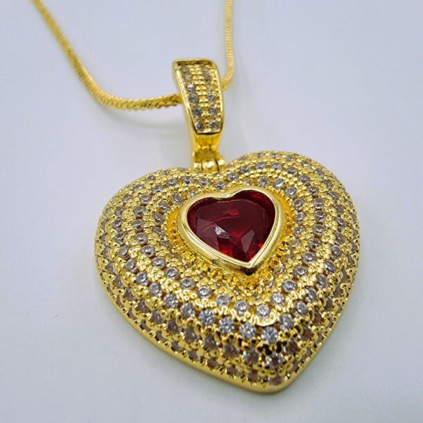 Red Heart Shaped Pendant– A Symbol of Love and Elegance