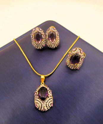 Staggering Locket Combo Set in Pakistan with Chain And Adjustable Ring