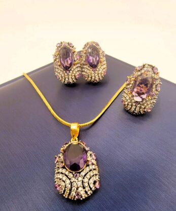 Staggering Locket Combo Set in Pakistan with Chain And Adjustable Ring