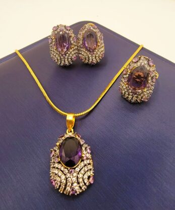 Staggering Locket Combo Set in Pakistan with Chain And Adjustable Ring