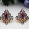 One-Carat Purple Earrings