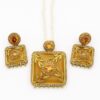 Golden Glow Maala Set with Earrings for Elegance