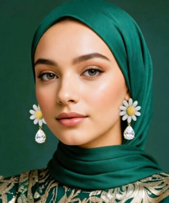 Sparkling one-Carat Earrings with Crystal Drop